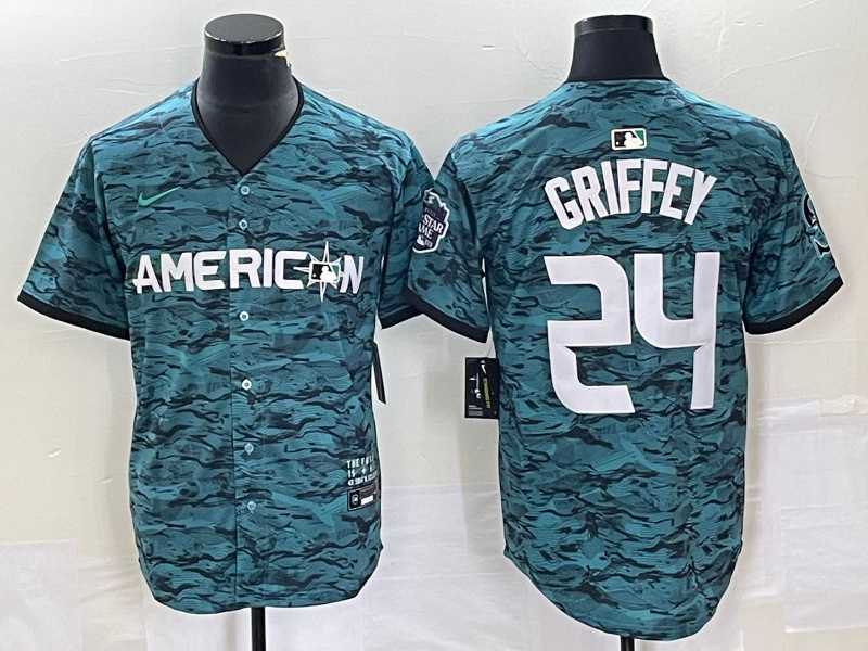 Men%27s Seattle Mariners #24 Ken Griffey Teal 2023 All Star Cool Base Stitched Jersey1->new york yankees->MLB Jersey